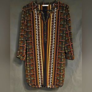 Womens Nygard multi colored 3/4 sleeve blouse size small